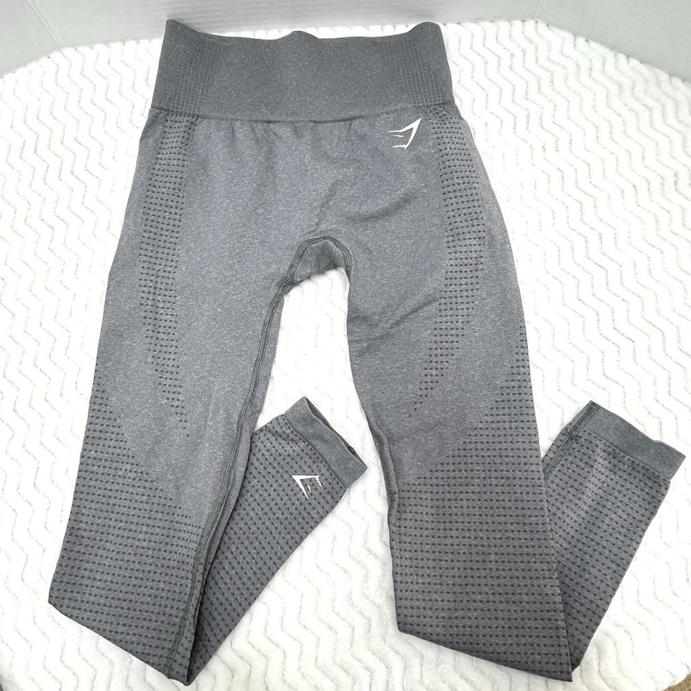 Gymshark Vital Seamless 2.0 Smokey Grey Marl Leggings Size Small EUC